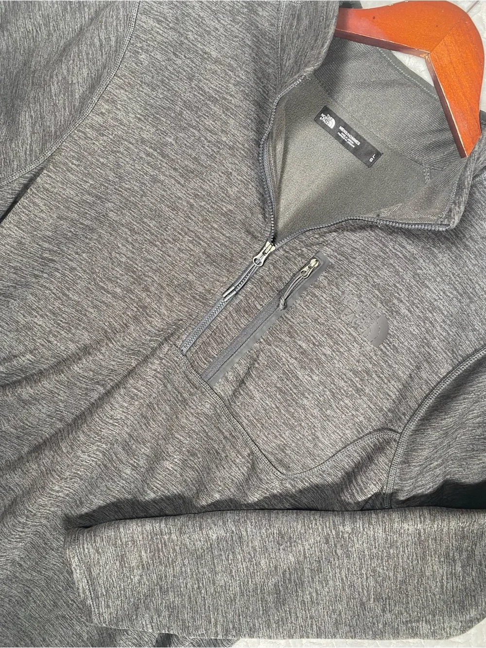 The North Face Canyonlands 1/2 Zip Pullover Mens Large Dark Gray Heather Fleece